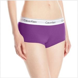 Calvin Klein Modern Cotton Boyshort (Bold Violet)